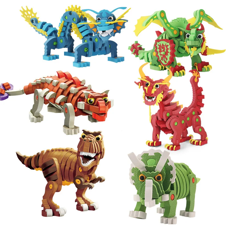 Dinosaur Soft Building Blocks Toys Tyrannosaurus Rex Fire Dragon Golden 3D Educational DIY Assembly Gift for Kids Drop Shipping
Dinosaur Soft Building Blocks Toys Tyrannosaurus Rex Fire Dragon Golden 3D Educational DIY Assembly Gift for Kids Drop Shipping