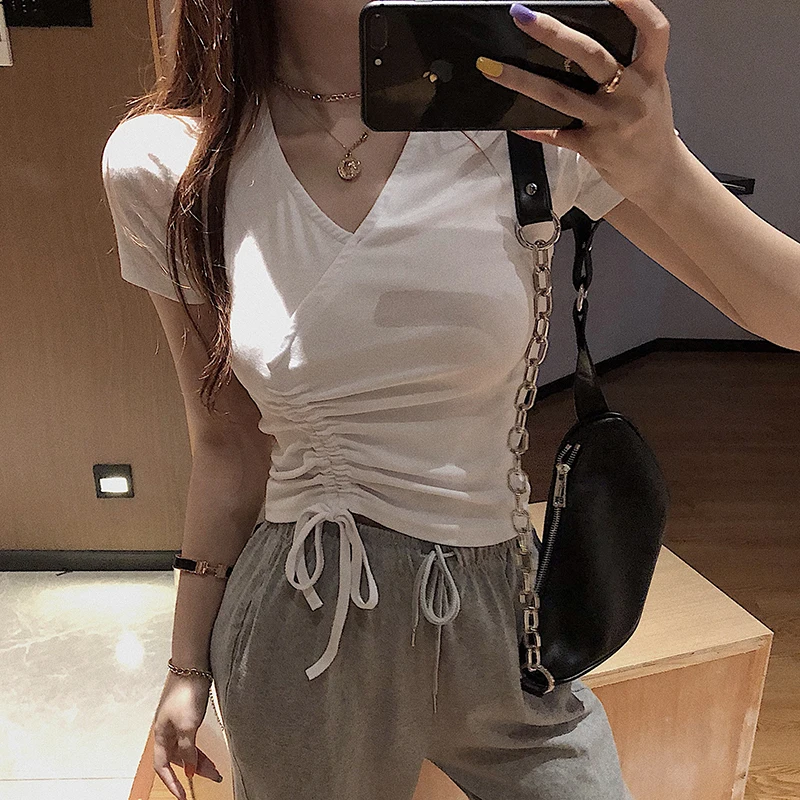2019 Fashion Hong Kong T Shirt Solid High-waisted Summer Women Crop High Waist Irregular Tops
2019 Fashion Hong Kong T Shirt Solid High-waisted Summer Women Crop High Waist Irregular Tops