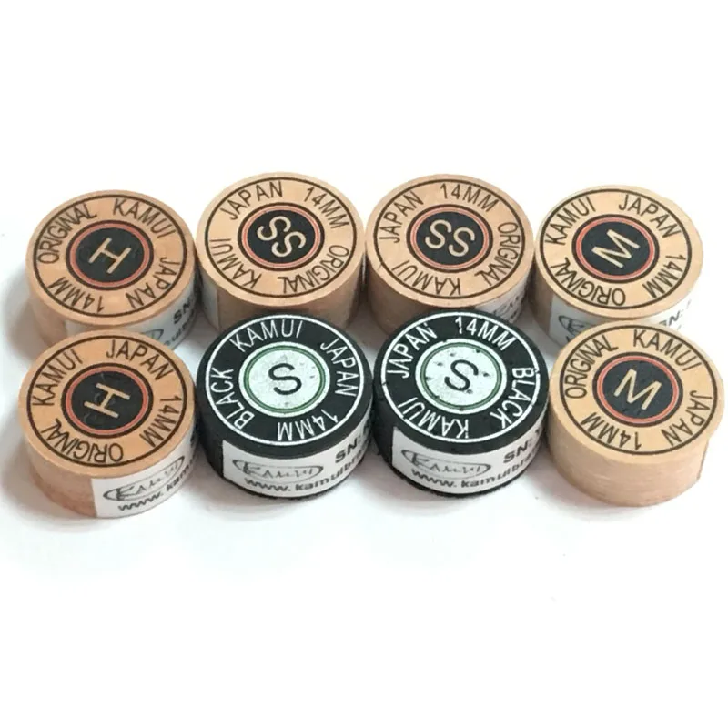 single 1pc original Japan Kamui tips brown/black 14mm Billiard cue tips SS/S/M/H imported Pool tips Billiard accessories
single 1pc original Japan Kamui tips brown/black 14mm Billiard cue tips SS/S/M/H imported Pool tips Billiard accessories