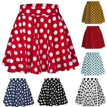 New Summer Women A Line Mini Skirt Women's Dot Print Short Skirt Curta Jupe Plissee Femme Large Size Clothes Women J3 
New Summer Women A Line Mini Skirt Women's Dot Print Short Skirt Curta Jupe Plissee Femme Large Size Clothes Women J3