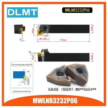 MWLNR3232P06 95 Degree External Turning Tool Holder For WNMG060404 WNMG060408 Used on CNC Lathe Machine
MWLNR3232P06 95 Degree External Turning Tool Holder For WNMG060404 WNMG060408 Used on CNC Lathe Machine