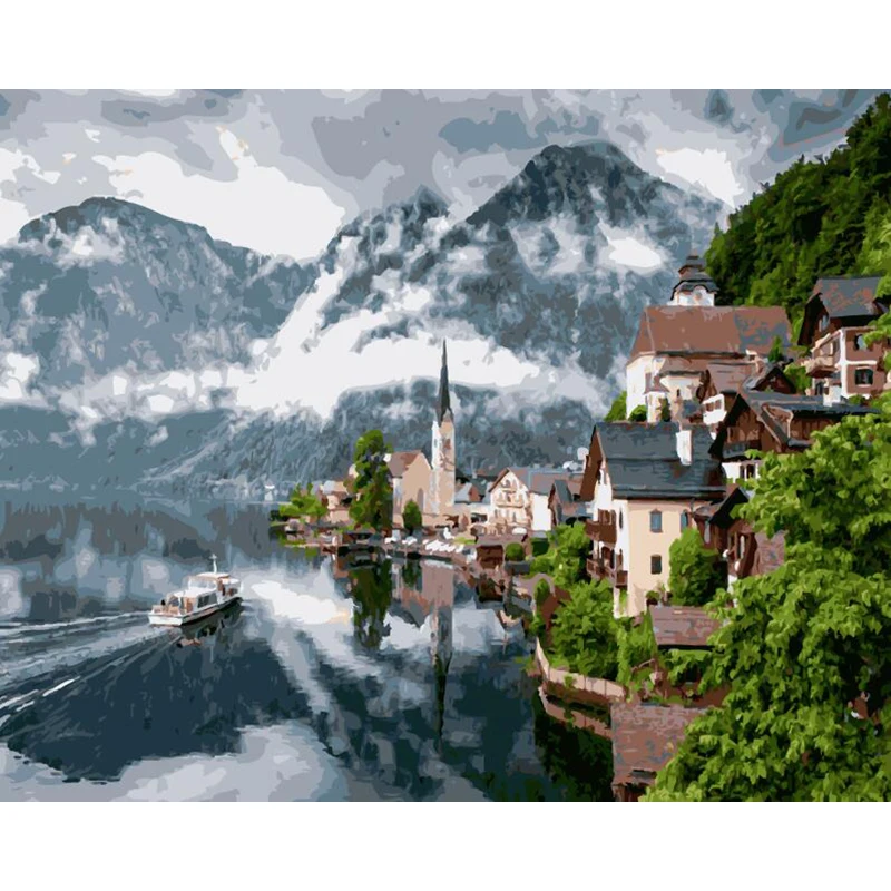 Frameless Fantasy Village DIY Painting By Numbers Kits Acrylic Paint On Canvas Landscape Handpainted Oil Painting For Home Decor
Frameless Fantasy Village DIY Painting By Numbers Kits Acrylic Paint On Canvas Landscape Handpainted Oil Painting For Home Decor
