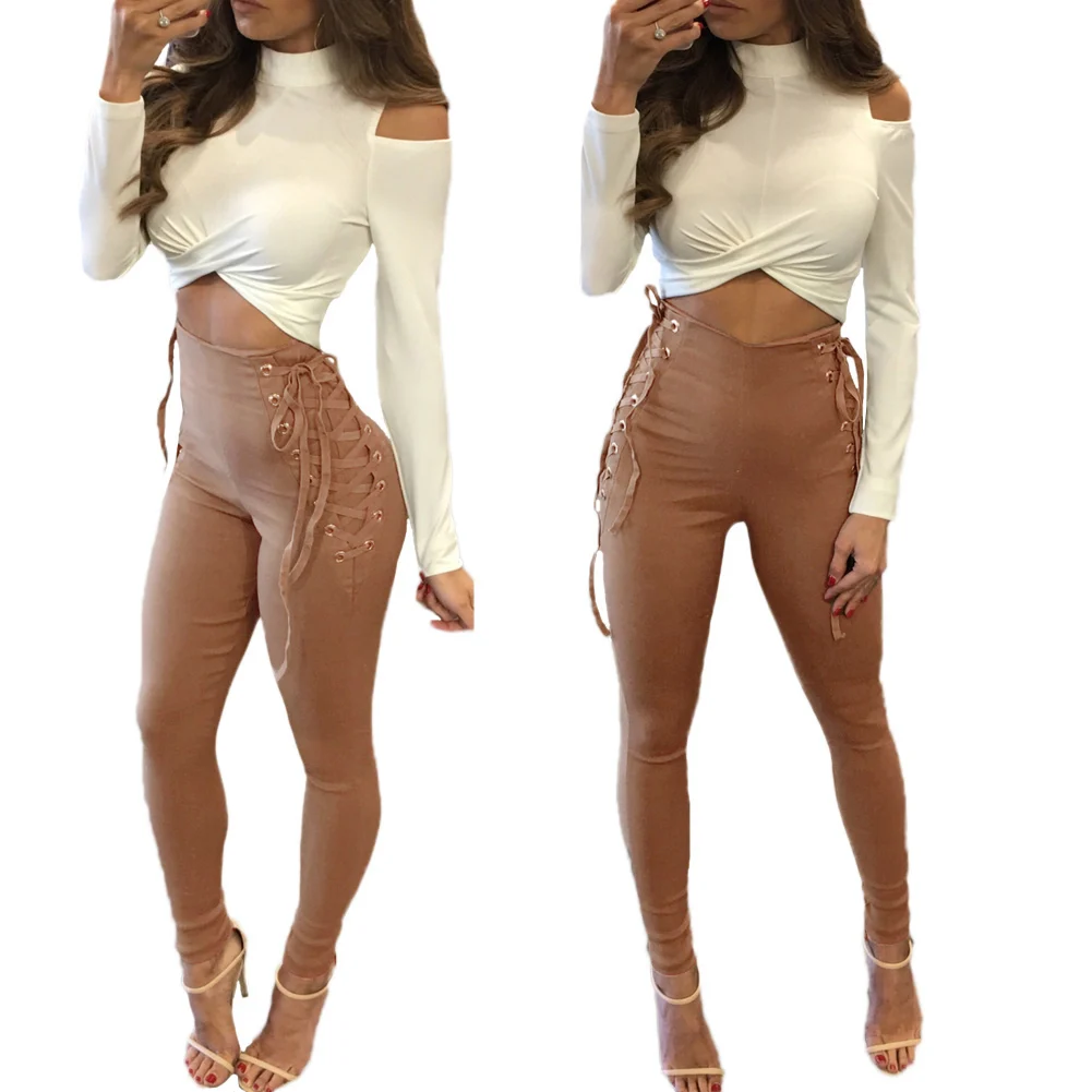Sexy Women Fitness Side Lace Up Pants Stretch High Waist Criss Cross Skinny Pencil Pants Leggings Bandage Trousers Coffee/Black
Sexy Women Fitness Side Lace Up Pants Stretch High Waist Criss Cross Skinny Pencil Pants Leggings Bandage Trousers Coffee/Black