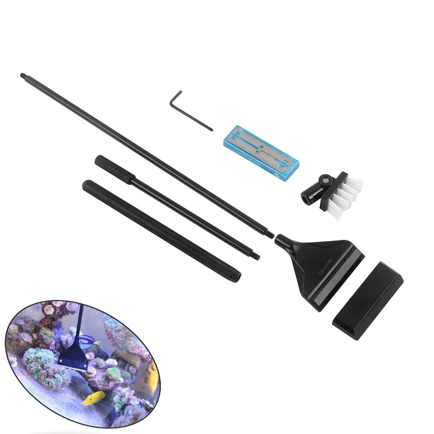 26" Aluminum Magnesium Alloy Algae Scraper Aquarium Cleaning Tools Fish Tank Brush for Marine Reef Water Plants Maintenance
26" Aluminum Magnesium Alloy Algae Scraper Aquarium Cleaning Tools Fish Tank Brush for Marine Reef Water Plants Maintenance