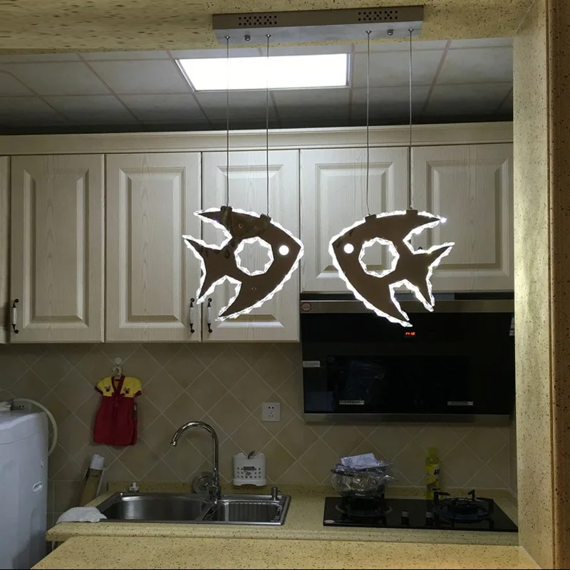 LED crystal chandelier stainless steel dining hall, bedroom, bar crystal lamp, small fish lamps, lamps and lanterns
LED crystal chandelier stainless steel dining hall, bedroom, bar crystal lamp, small fish lamps, lamps and lanterns