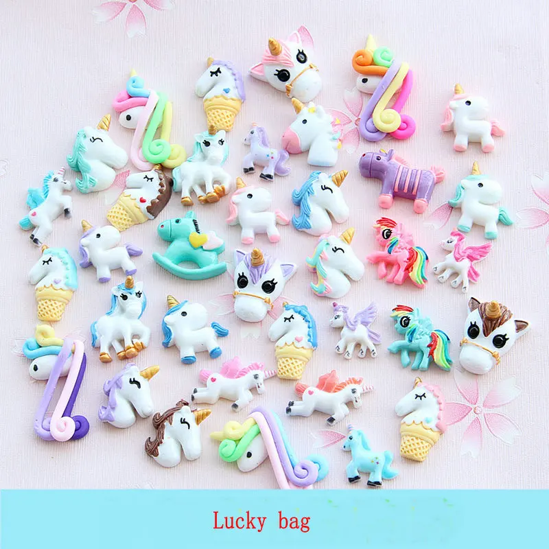 Lucky bag wholesale hair pendant accessories Flat Back Resin Cabochon Kawaii Resin Unicorn DIY Decoration Accessories
Lucky bag wholesale hair pendant accessories Flat Back Resin Cabochon Kawaii Resin Unicorn DIY Decoration Accessories