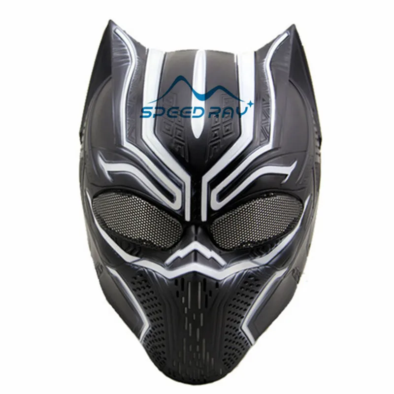 

Tactical Black Panther Skull Masks paintball mask air soft CS Field war games Protection Halloween Cosplay Ball Mesh Mask
