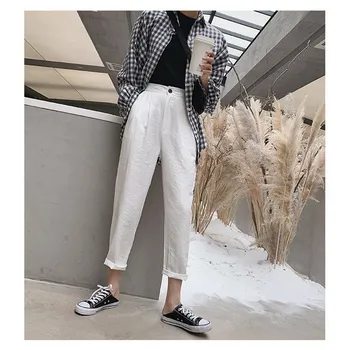 2019 Women High Waist Linen Pants Elegant Solid Ankle-Length Harem Pants Female Casual Loose Summer Trousers
2019 Women High Waist Linen Pants Elegant Solid Ankle-Length Harem Pants Female Casual Loose Summer Trousers