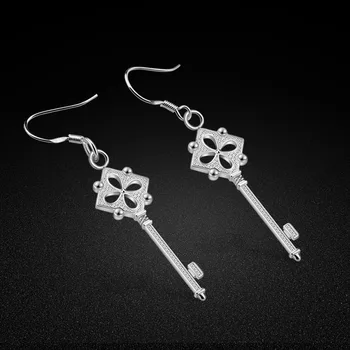 Fashion Girls 925 Sterling Silver Earrings Classic Key Pendant Design Solid Silver Earrings charm Jewelry Lady Silver Earrings
Fashion Girls 925 Sterling Silver Earrings Classic Key Pendant Design Solid Silver Earrings charm Jewelry Lady Silver Earrings