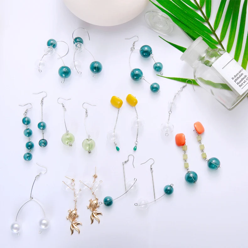 Simple Transparent Dark Green Glass Goldfish Bubble Earrings for Women Asymmetrical Sweety Cute Drop Long Earrings Jewelry PP001
Simple Transparent Dark Green Glass Goldfish Bubble Earrings for Women Asymmetrical Sweety Cute Drop Long Earrings Jewelry PP001