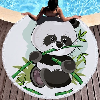 Cute Panda Print Round Beach Bath Towel Microfiber Large Roundie Thick Beach Blanket Tapestry Throw Yoga Picnic Mat with Tassels 
Cute Panda Print Round Beach Bath Towel Microfiber Large Roundie Thick Beach Blanket Tapestry Throw Yoga Picnic Mat with Tassels