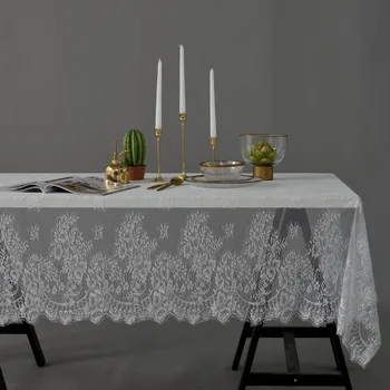 American Style Pure Lace Tablecloth Romantic Dating Candlelight Dinner Table Cloth Black White Home/Cafe Decorative Table Cover
American Style Pure Lace Tablecloth Romantic Dating Candlelight Dinner Table Cloth Black White Home/Cafe Decorative Table Cover