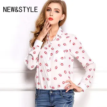 Spring point lip Women Shirts / Long Sleeves Chiffon Blouses Shirt Turn Down Collar Female Bodycon Shirts Women Feminine Shirt
Spring point lip Women Shirts / Long Sleeves Chiffon Blouses Shirt Turn Down Collar Female Bodycon Shirts Women Feminine Shirt
