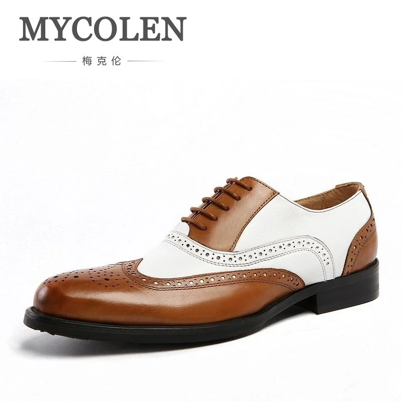 MYCOLEN Brand Wedding Shoes Men Bullock Leisure Genuine Leather Men Oxfords Handmade Fashion British Style Men Dress Shoes
MYCOLEN Brand Wedding Shoes Men Bullock Leisure Genuine Leather Men Oxfords Handmade Fashion British Style Men Dress Shoes