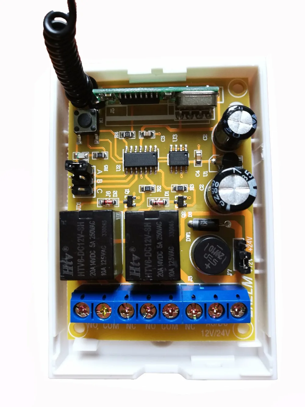 xuanlongyuan DC12V 24V 2CH 2 CH RF Wireless Remote Control Switch System Receiver ,315/433.92 MHz/lamp/Garage Door/shutters
xuanlongyuan DC12V 24V 2CH 2 CH RF Wireless Remote Control Switch System Receiver ,315/433.92 MHz/lamp/Garage Door/shutters