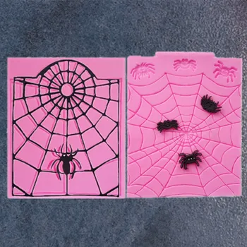 New Spiderweb Spider Halloween Candy Cake Decoration Silicone Model Chocolate Cake Baking Mold A1634-A1635
New Spiderweb Spider Halloween Candy Cake Decoration Silicone Model Chocolate Cake Baking Mold A1634-A1635