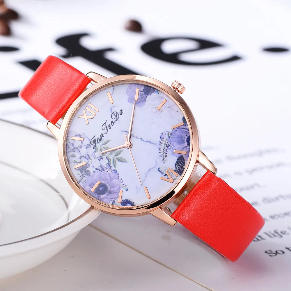 FanTee New Luxury Watch Womens Fashion Floral Style Leather Band Analog Quartz Wrist Watch Womens Wrist Watch Gifts
FanTee New Luxury Watch Womens Fashion Floral Style Leather Band Analog Quartz Wrist Watch Womens Wrist Watch Gifts