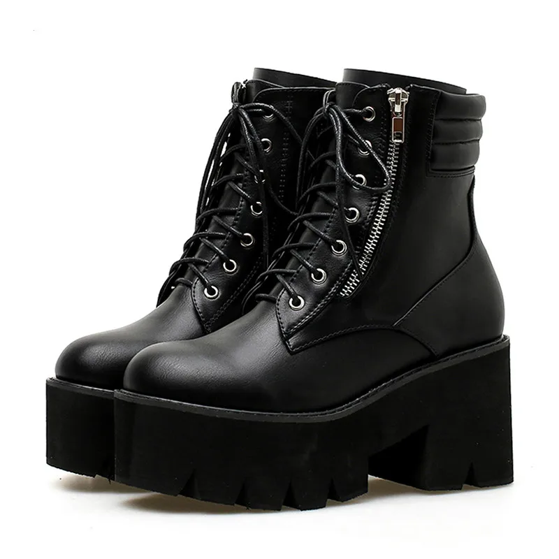 Dropshipping Wholesale Autumn Ankle Boots for Women Motorcycle Boots Chunky Heels Casual Lacing Round Toe Platform Boots Shoes
Dropshipping Wholesale Autumn Ankle Boots for Women Motorcycle Boots Chunky Heels Casual Lacing Round Toe Platform Boots Shoes