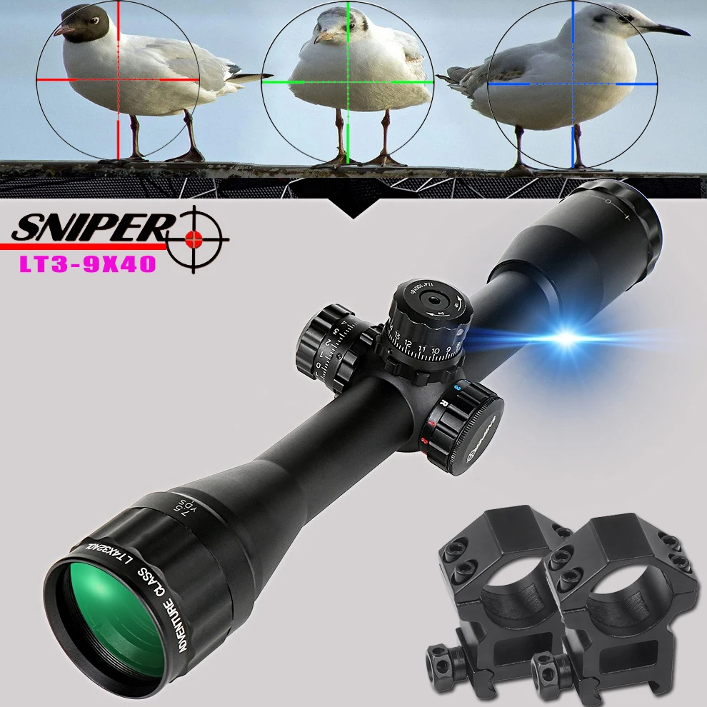 SNIPER 3-9x40 AOL Hunting Riflescope Tactical Optical Sight Full Size Mil-Dot Equipment RGB Wire Reticle for Rifle Scope airsoft
SNIPER 3-9x40 AOL Hunting Riflescope Tactical Optical Sight Full Size Mil-Dot Equipment RGB Wire Reticle for Rifle Scope airsoft