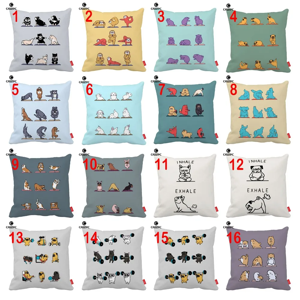 Rabbit Pug Dog Hippo Yoga Gym Animal Print Cushion Cover Decorative Pillowcase Pillow Case Sofa Home Decor
Rabbit Pug Dog Hippo Yoga Gym Animal Print Cushion Cover Decorative Pillowcase Pillow Case Sofa Home Decor