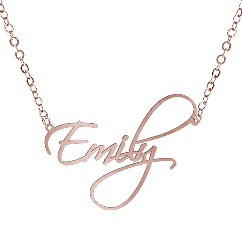 2019 Personalized Custom Name Pendant Necklace Made In Stainless Steel Custom Word Letters Nameplate Customized Gift for Female
2019 Personalized Custom Name Pendant Necklace Made In Stainless Steel Custom Word Letters Nameplate Customized Gift for Female