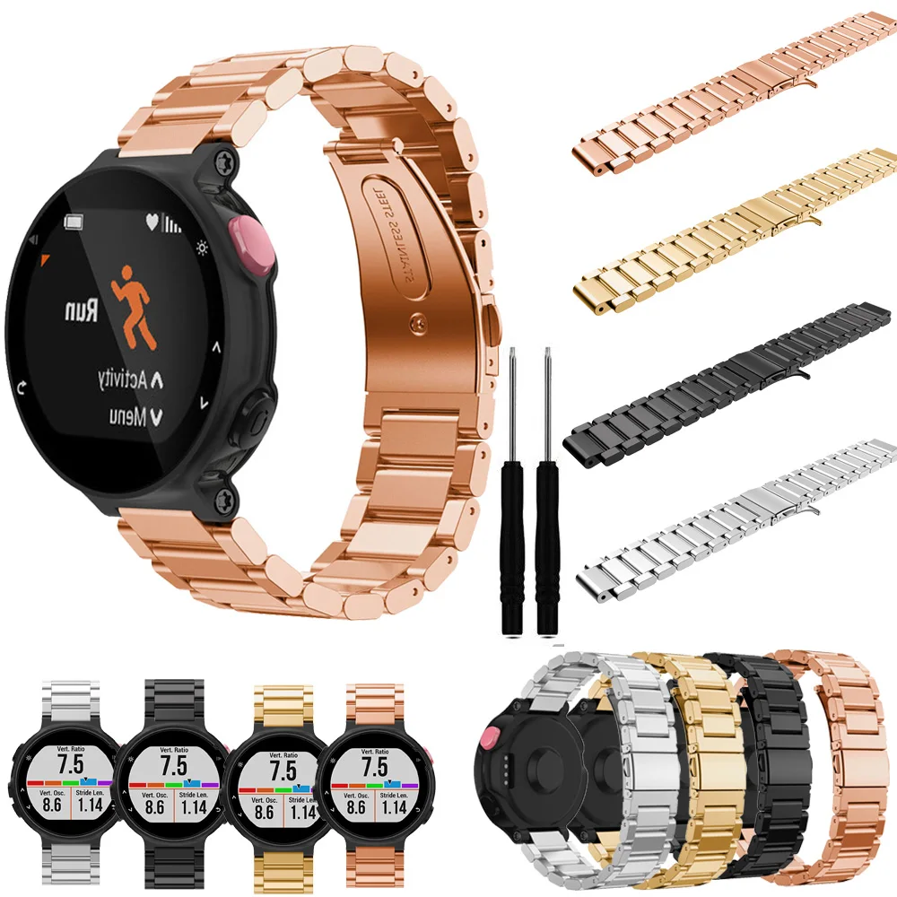 Ремешок для часов из нержавеющей стали Garmin Forerunner 230 235 220 620 630 735X сменный Браслет с