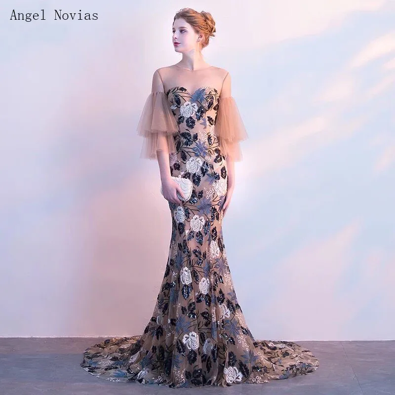 Angel Novias Mermaid Luxury Embroidery Lace Arabic Elegant Long Evening Dresses 2020 Real Photo Vestidos De Festa 2019
Angel Novias Mermaid Luxury Embroidery Lace Arabic Elegant Long Evening Dresses 2020 Real Photo Vestidos De Festa 2019