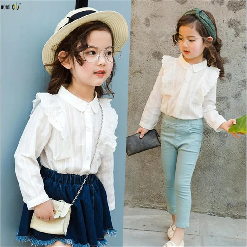 2018 Autumn Girls Clothes White Blouse Long Sleeve Solid Casual Lacework Children Shirt Top Kid Costume 3 4 5 6 7 8 Years Old
2018 Autumn Girls Clothes White Blouse Long Sleeve Solid Casual Lacework Children Shirt Top Kid Costume 3 4 5 6 7 8 Years Old