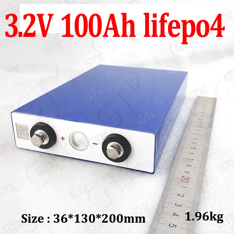 4PCS 3.2v 100Ah lifepo4 battery cell rechargeable deep cycle for DIY 12V 24v 48V 400AH 200AH AGV RV inverter Solar Power System
4PCS 3.2v 100Ah lifepo4 battery cell rechargeable deep cycle for DIY 12V 24v 48V 400AH 200AH AGV RV inverter Solar Power System