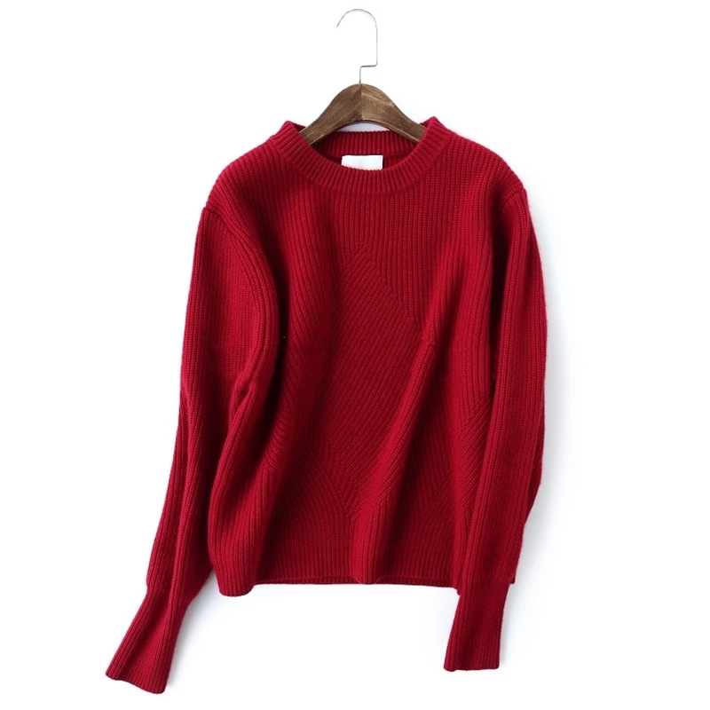 Cashmere Sweater Women Autumn Winter Pullover Knitted Long Sleeve Round Neck Loose Female Sweaters Fashion 2018 Women Tops Red
Cashmere Sweater Women Autumn Winter Pullover Knitted Long Sleeve Round Neck Loose Female Sweaters Fashion 2018 Women Tops Red