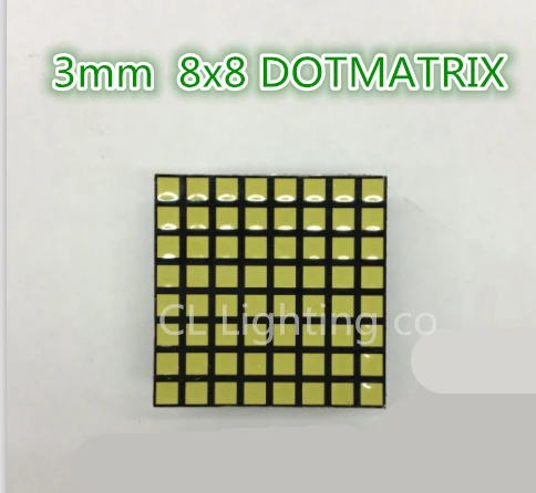 White 8x8 digital tube 3mm Square LED Dot Matrix Display 32*32MM Common ANODE LED display
White 8x8 digital tube 3mm Square LED Dot Matrix Display 32*32MM Common ANODE LED display