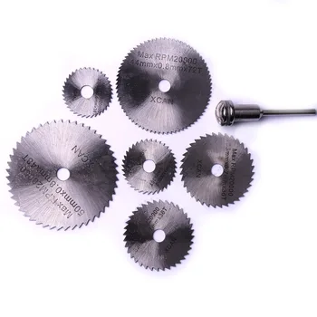 6Pcs Mini HSS Circular Saw Blade Dremel Rotary Tool for Metal Cutter Power Tool Set Wood Cutting Discs Drill Mandrel Cutoff Tool 
6Pcs Mini HSS Circular Saw Blade Dremel Rotary Tool for Metal Cutter Power Tool Set Wood Cutting Discs Drill Mandrel Cutoff Tool