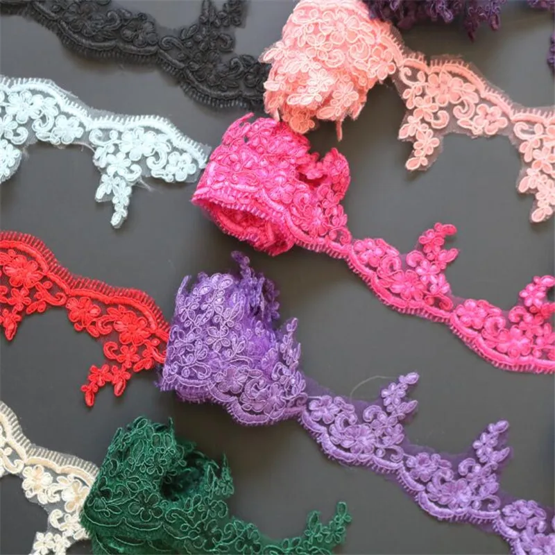 3yards Purple Rose Red Green Black Gray Wedding Dress Cording Lace Applique Thread Embroidery Lace Accessories Trim 7cm LC0225
3yards Purple Rose Red Green Black Gray Wedding Dress Cording Lace Applique Thread Embroidery Lace Accessories Trim 7cm LC0225