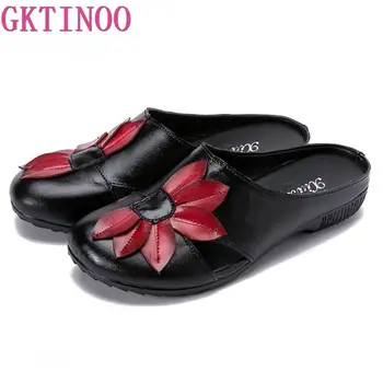 GKTINOO 2019 Summer Genuine Leather Women Slippers Cover Toes Handmade Flower Vintage Style Women Slides Flat with Shoes
GKTINOO 2019 Summer Genuine Leather Women Slippers Cover Toes Handmade Flower Vintage Style Women Slides Flat with Shoes