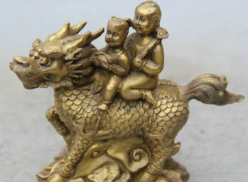 R0717 Details about 6' Chinese Brass Boy Lad Girl Gal Ride Dragon Kylin Beast Ru Yi Statue Sculpture B0403
R0717 Details about 6' Chinese Brass Boy Lad Girl Gal Ride Dragon Kylin Beast Ru Yi Statue Sculpture B0403