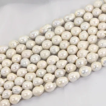 Fashion White Loose Pearl Beads Strand 14-16MM Quality AAA Natural Baroque Pearl Cultured Freshwater Pearls for Necklace LPS0005
Fashion White Loose Pearl Beads Strand 14-16MM Quality AAA Natural Baroque Pearl Cultured Freshwater Pearls for Necklace LPS0005