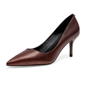 High-end brand-name full leather women's high-heeled shoes 2019 spring and summer shallow mouth stiletto T-single shoes women
High-end brand-name full leather women's high-heeled shoes 2019 spring and summer shallow mouth stiletto T-single shoes women