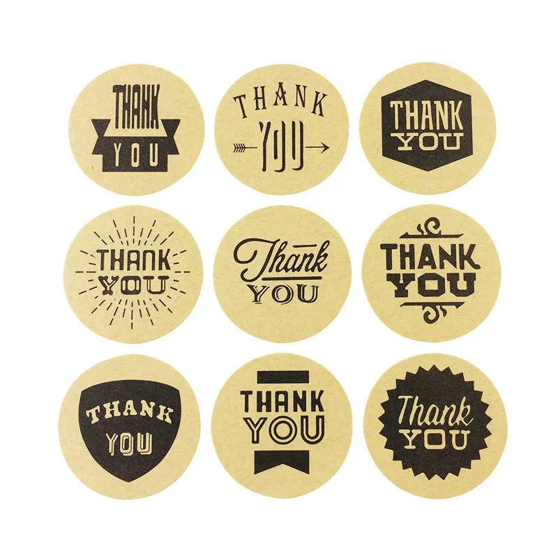 900 Pcs/lot DIY Nine Personality Fonts "Thank You" Adhesive Stickers Kraft Paper Label Stickers Gifts Round Scrapbook
900 Pcs/lot DIY Nine Personality Fonts "Thank You" Adhesive Stickers Kraft Paper Label Stickers Gifts Round Scrapbook