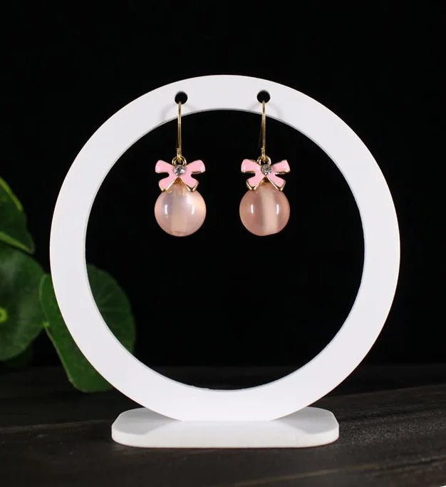 Modern Round Acrylic 2 Holes Earring Holder Display Stand Jewelry Organizer Rack Three Colors Selection
Modern Round Acrylic 2 Holes Earring Holder Display Stand Jewelry Organizer Rack Three Colors Selection