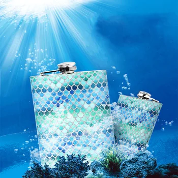 Colorful Mermaid Fish Scale Portable 304 Stainless Steel Leak-Proof Alcohol Whiskey Liquor Wine 8OZ Pot Hip Flask Travel Bottle
Colorful Mermaid Fish Scale Portable 304 Stainless Steel Leak-Proof Alcohol Whiskey Liquor Wine 8OZ Pot Hip Flask Travel Bottle