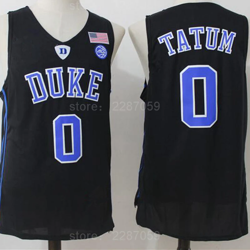 

Ediwallen Duke Blue Devils 0 Jayson Tatum Jersey Men Black Blue White Basketball Tatum College Jerseys Sports Uniform Stitched