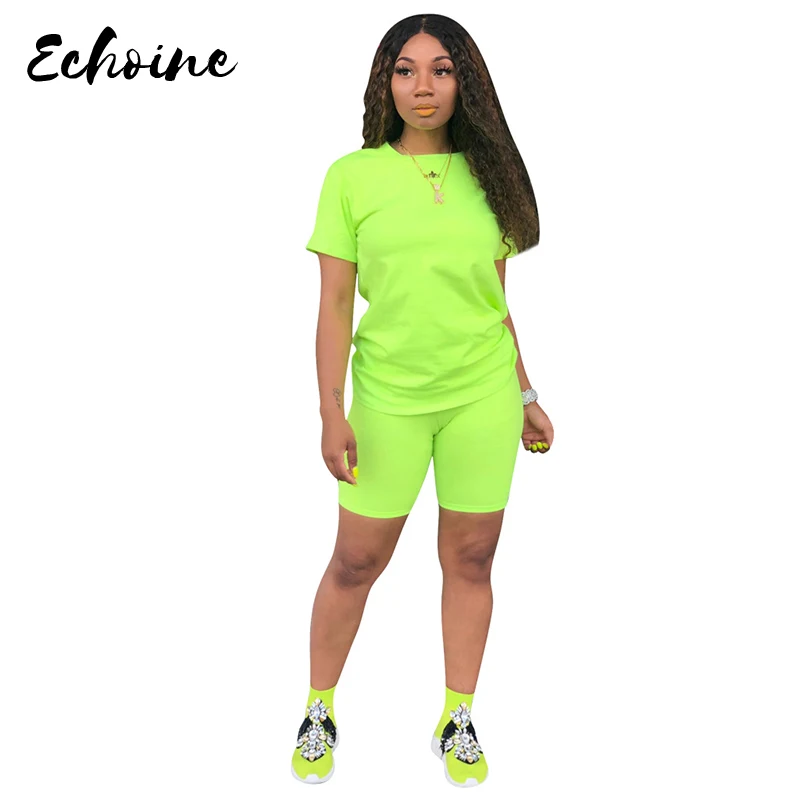 Echoine Women Casual Two Pieces Sets Solid Color O Neck Short Sleeve Above Knee Length Sporty Tracksuits Plus Size XXL Outfits
Echoine Women Casual Two Pieces Sets Solid Color O Neck Short Sleeve Above Knee Length Sporty Tracksuits Plus Size XXL Outfits