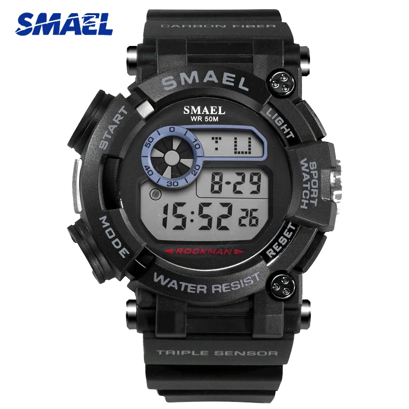 SMAEL для мужчин спортивные часы 2019 Элитный бренд наручные s электронные цифровые 50