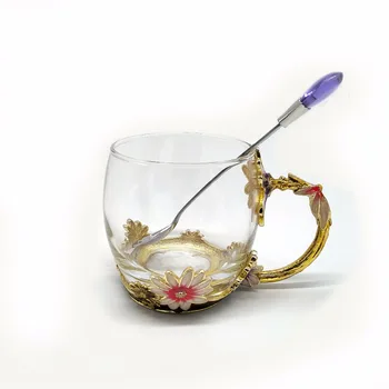 Vintage crystal glass mug,Heat Resistant Enamel Glass mugs,Flower Tea Set Coffee Cup, Water Milk Coffee Drinkware For Gift 
Vintage crystal glass mug,Heat Resistant Enamel Glass mugs,Flower Tea Set Coffee Cup, Water Milk Coffee Drinkware For Gift
