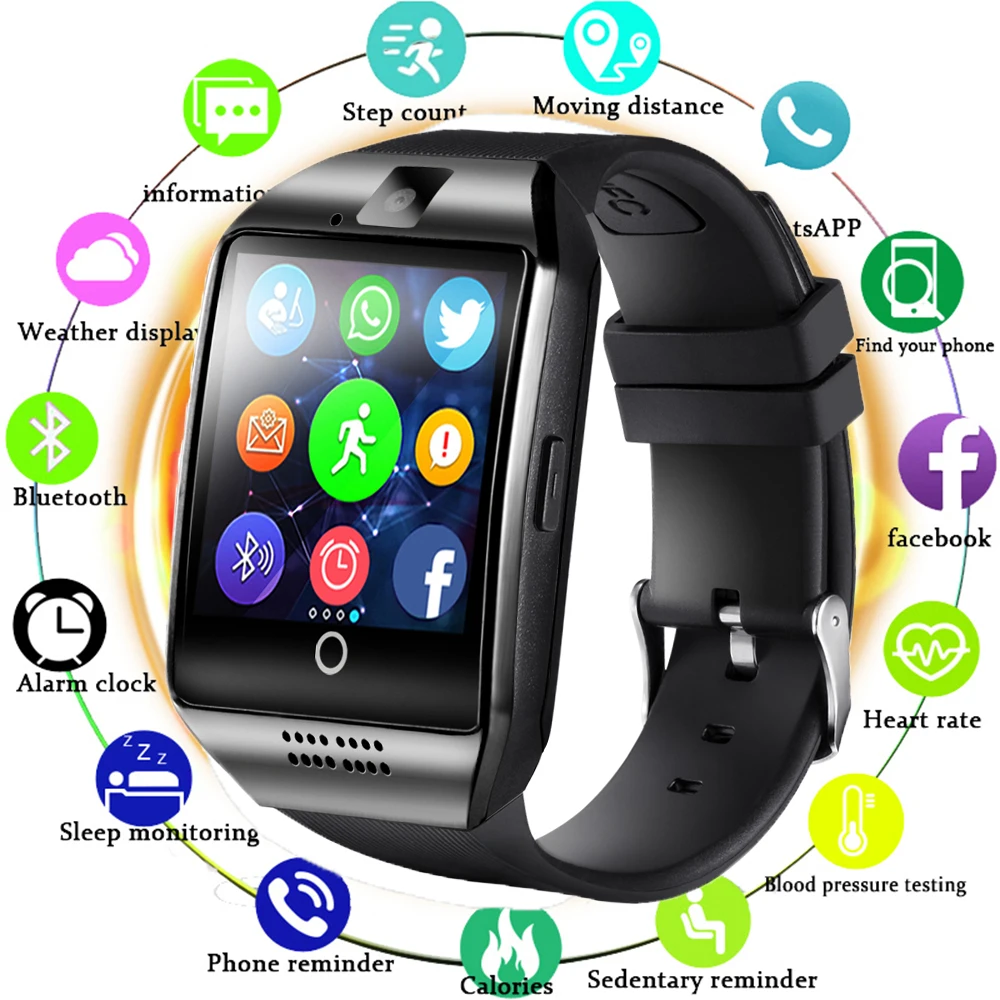 Smart Watch with Camera Q18 Bluetooth Smartwatch Support SIM TF Card Slot Fitness Activity Tracker Sport Watch for Android
Smart Watch with Camera Q18 Bluetooth Smartwatch Support SIM TF Card Slot Fitness Activity Tracker Sport Watch for Android