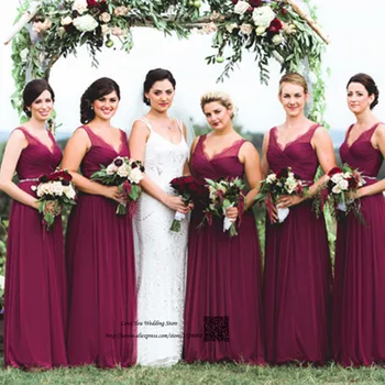 Vestido Madrinha Romantic Burgundy Bridesmaid Dresses Lace Long Wedding Guest Dresses 2017 Floor Length Crystal Belt Casamento
Vestido Madrinha Romantic Burgundy Bridesmaid Dresses Lace Long Wedding Guest Dresses 2017 Floor Length Crystal Belt Casamento