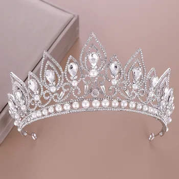 FORSEVEN Luxury Water Drop Shape Women Tiaras Crown Crystal Pearl Bride Headpiece Hair Jewelry Wedding Bridal Hair Accesories JL
FORSEVEN Luxury Water Drop Shape Women Tiaras Crown Crystal Pearl Bride Headpiece Hair Jewelry Wedding Bridal Hair Accesories JL