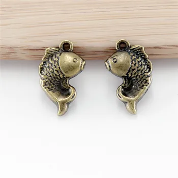 Wholessale 48pcs antique bronze fish charms metal pendants for DIY jewelry making 
Wholessale 48pcs antique bronze fish charms metal pendants for DIY jewelry making