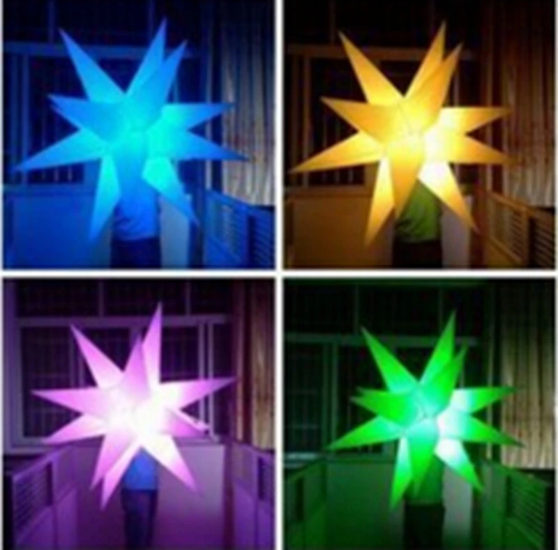 

Inflatable Party Decoration Star with LED Changeable Light and Blower 1m