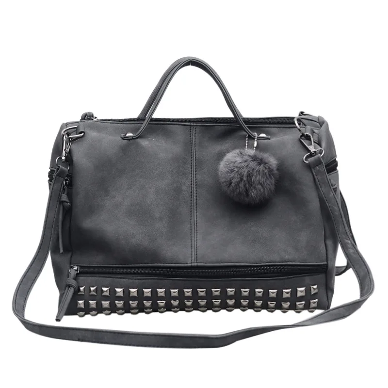 IMIDO Vintage PU Leather Ladies Handbags Larger Women's Bag Hair Ball Shoulder Bag Motorcycle Messenger Crossbody Bag for Women
IMIDO Vintage PU Leather Ladies Handbags Larger Women's Bag Hair Ball Shoulder Bag Motorcycle Messenger Crossbody Bag for Women